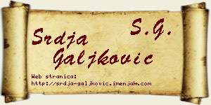 Srđa Galjković vizit kartica